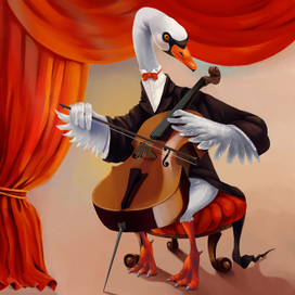 Лебедь-виолончелист