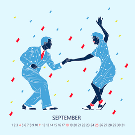 Календарь месяц сентябрь