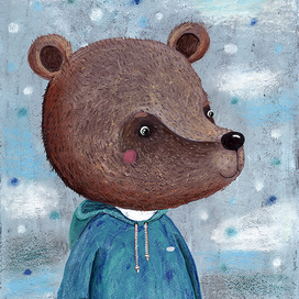 "Мишка в бирюзовом худи"