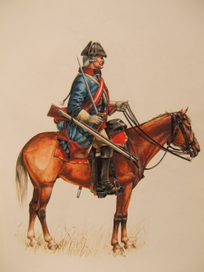Рядовой кирасирского Миниха полка, впоследствии Военного ордена св. Георгия. Россия, 1731 г.