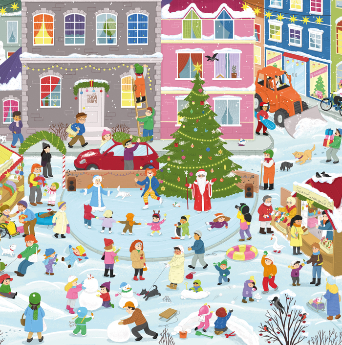 Кусочек разворота  виммельбуха Город Маламалама