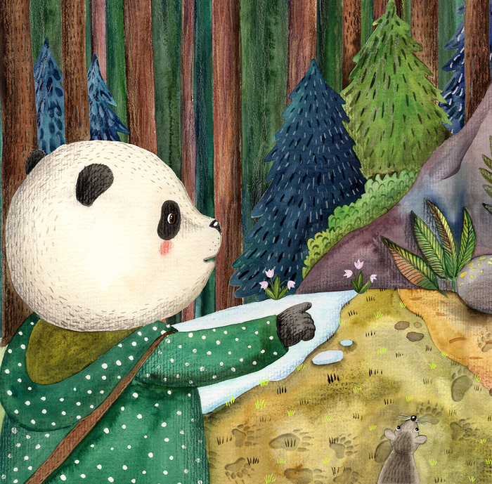 панда увидела что-то..или кого-то