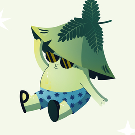 Серия "Комбутя". Бренд персонаж для упаковки комбучи