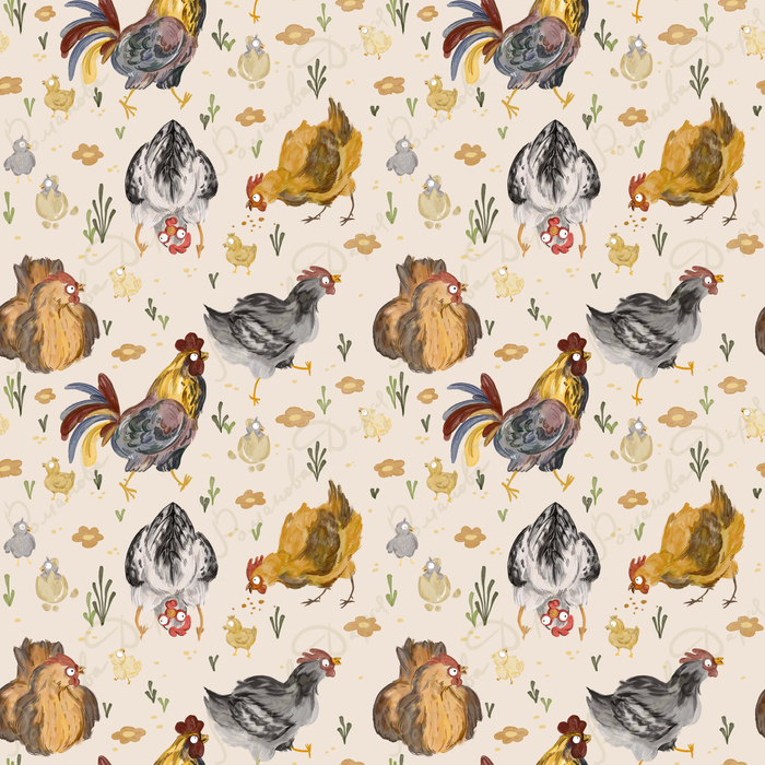 Паттерн бесшовный «курочки»