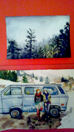two sisters travel by minivan