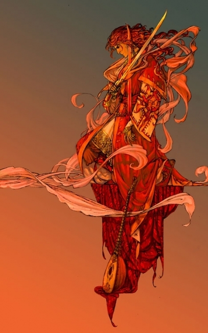 Рисунок для обложки к роману Алекса Гарридо &quot;Акамие&quot;