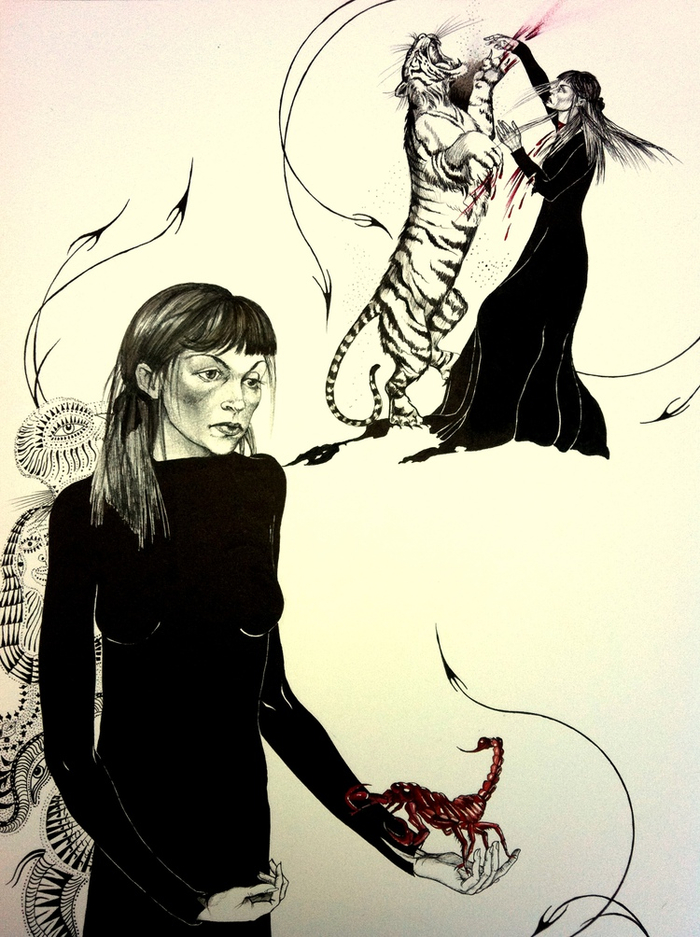 Уника,борющаяся с тигром"второй вариант к спектаклю "В тени Аполлиона