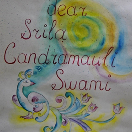 Открытка с павлином