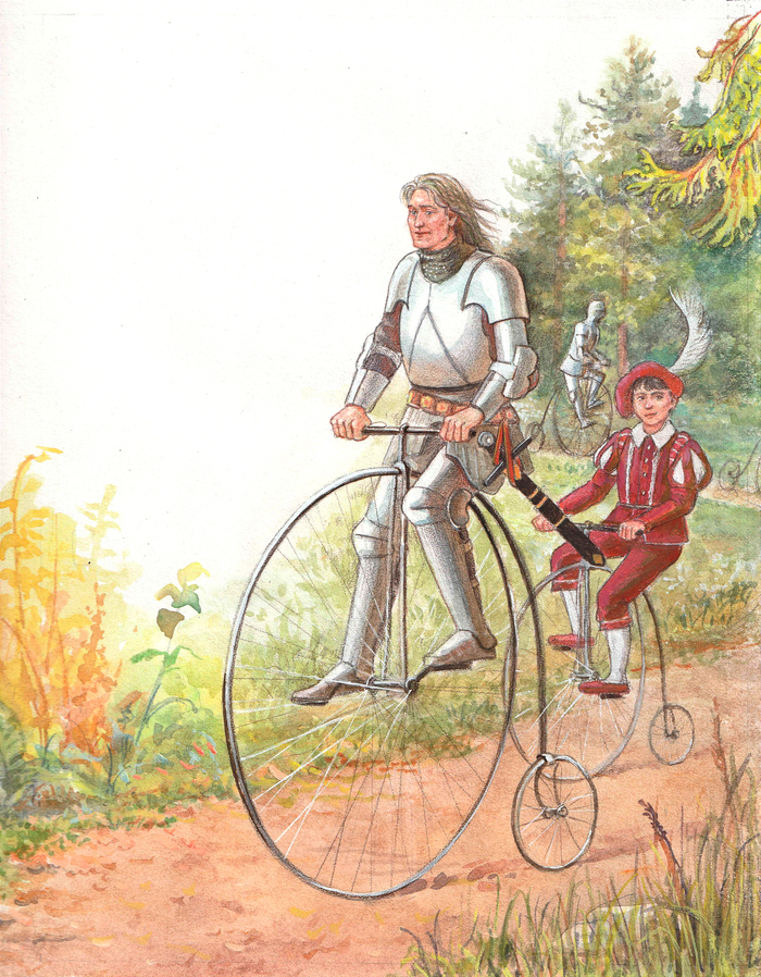 Иллюстрация к роману М. Твена "Янки при дворе короля Артура"