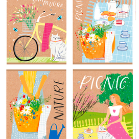 дизайн серии тетрадей на крафте