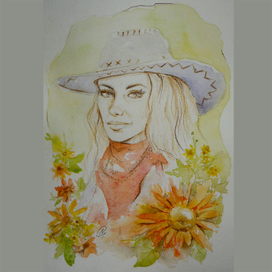 Девушка в цветах 2