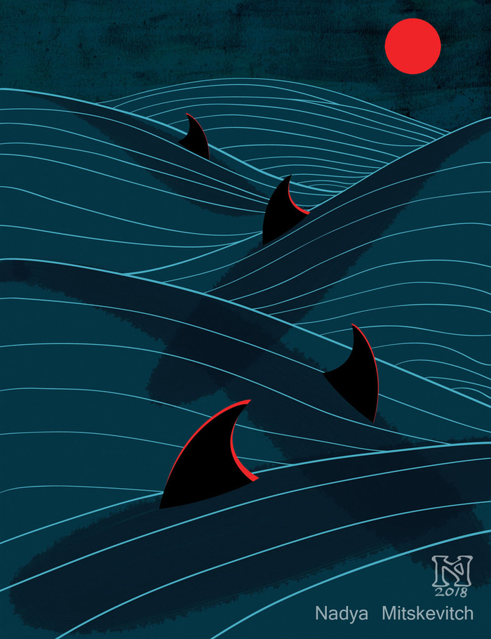 Иллюстрация к книге С.Курилова "Один в океане"