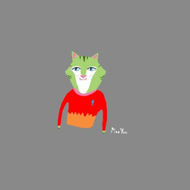 Green cat
