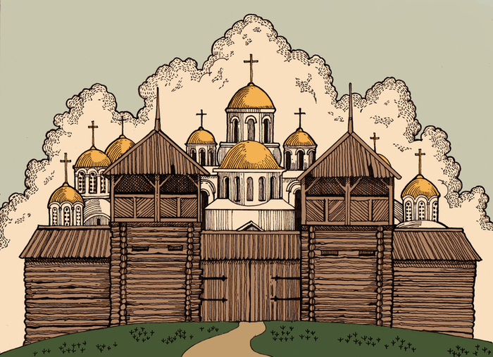 Слово о полку Игореве. Русская крепость. Заставка.