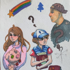 Скетч на тему Gravity Falls