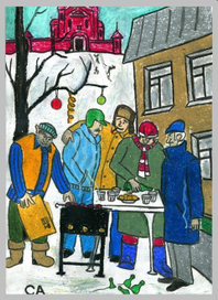 Волоколамск. 2 января, праздник во дворе