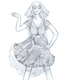 Эскиз платья (2015 г.)