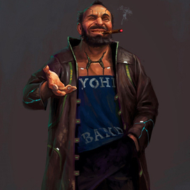 Concept art for the game "Night job"  