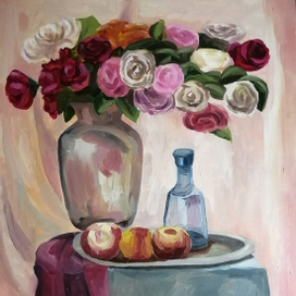 Ваза с розами