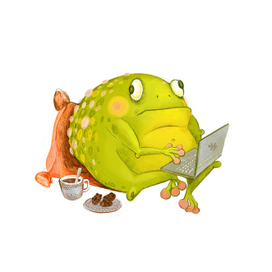 Лягуша на работе 