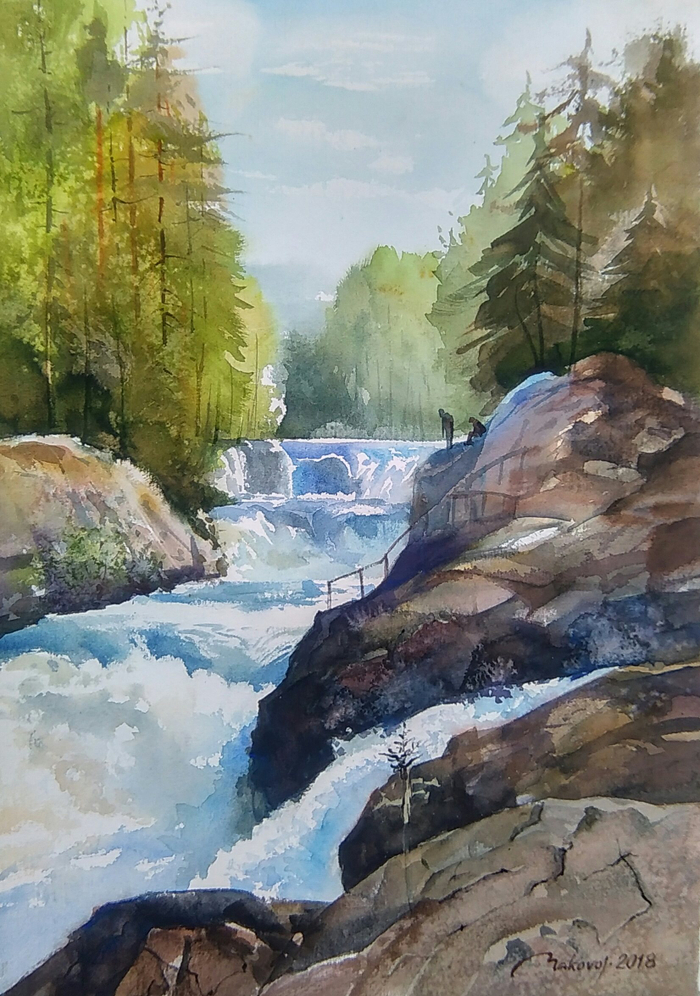 Водопад,,Кивач,,Карелия