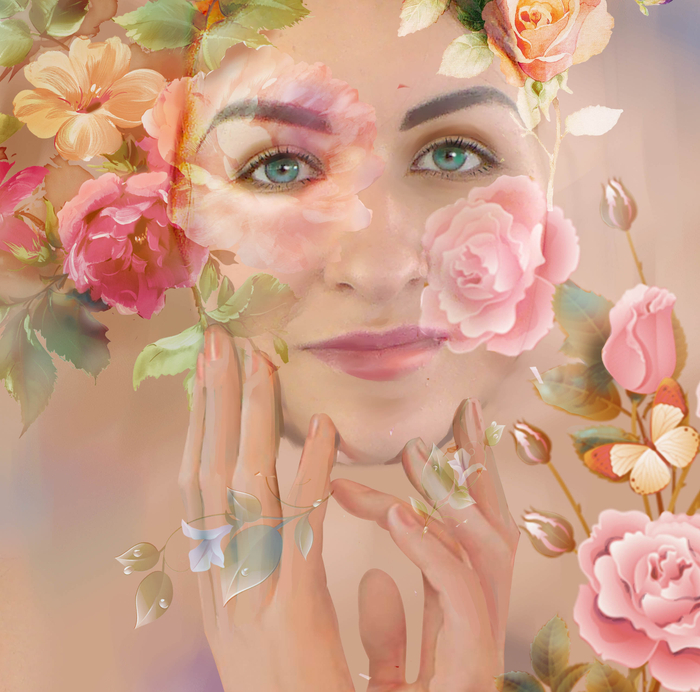 Девушка в цветах