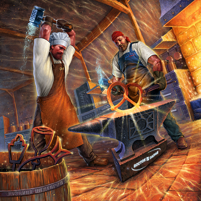 Иллюстрация для календаря компании Восток-Запад