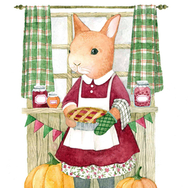 Тыквенно-брусничный пирог