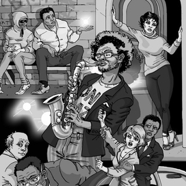 иллюстрация к книге "Луна над Сохо"