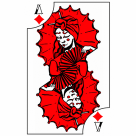 Колода карт "Красный клоун, белый клоун"
