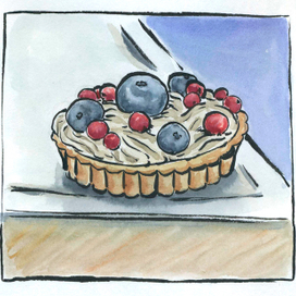 Лакомство - корзиночка с фруктами