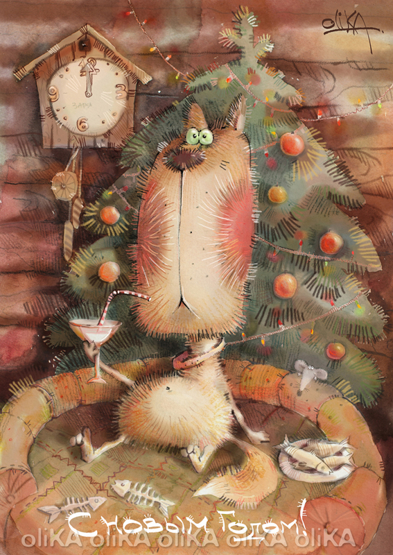 Кот Федос из "Зимнего набора" открыток))