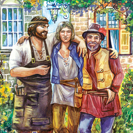 фронтиспис. Три мастера.