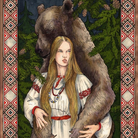 иллюстрация для обложки книги Е. Дворецкой "Малуша"