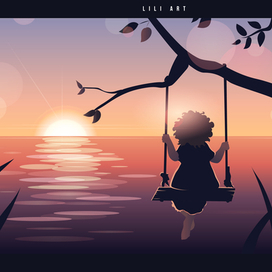 Закат на море