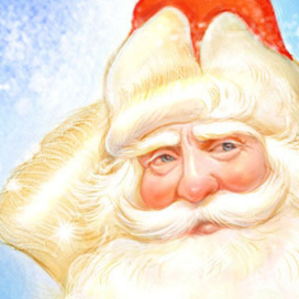 Дед Мороз в зелёном деталь