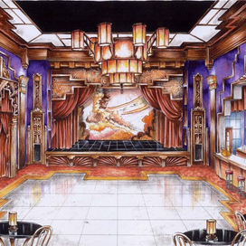 эскиз декорации для проекта новогоднего шоу на СТС