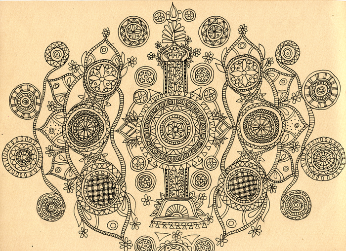 ручная графика для индийской книги