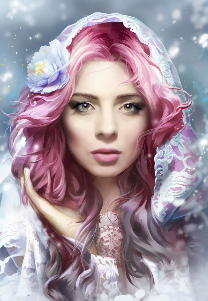 снежный портрет