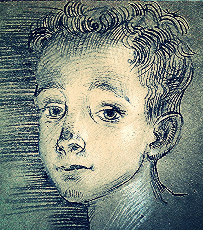 Юный скрипач.