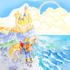 Старинный замок на берегу моря