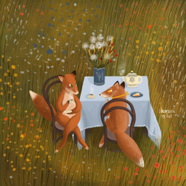 Иллюстрация для книги и открыток "Лисьи тайны" Октябрь 2021