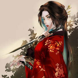 Девушка в красном