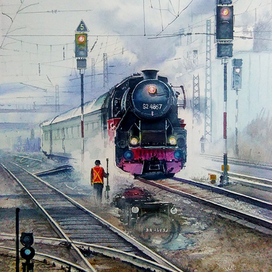 Станция,,Минутка,,...паровоз прибывает