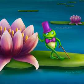 Лягушка и кувшинка