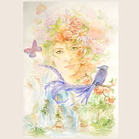 Девушка в цветах 3