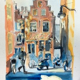 Амстердам. Солнечные блики на Spuistraat 294