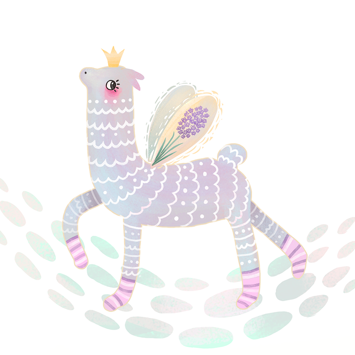 Лама в носочках