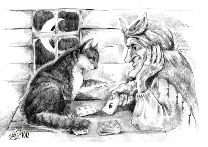 Баба Яга коротает вечера