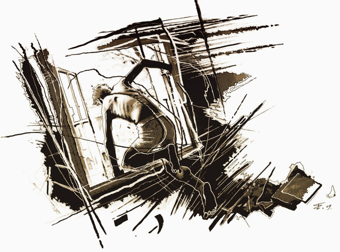 Bulgakov. The Master and Margarita. Ivan Bezdomny. illustration